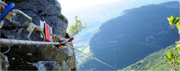 Tyrolienne Pierrot Rias - Vercors 2008 - Vue du départ